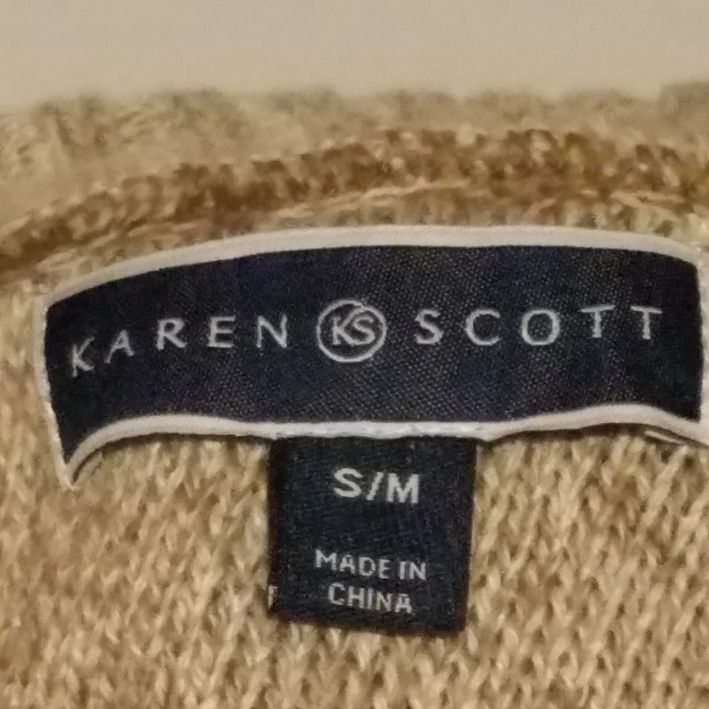 NWOT Karen Scott Poncho, Size S/M - Picture 4 of 5